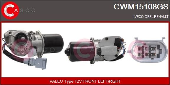 CASCO Moteur d'essuie-glace CWM15108GS CASCO CWM15108GS Moteur d'essuie-glace Opel Vivaro A Combi prix