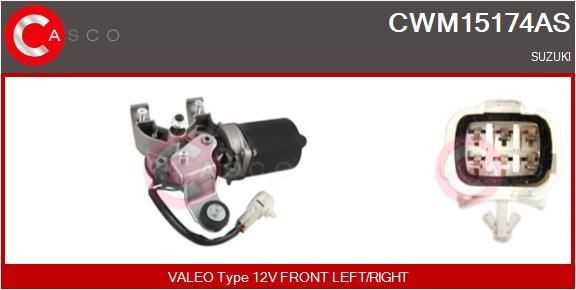 Moteur d'essuie-glace CASCO CWM15174AS CASCO CWM15174AS Moteur balai d'essuie-glace avant et arrière Suzuki SWIFT 2016