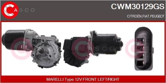 CASCO Scheibenwischermotor CWM30129GS CWM30129GS Scheibenwischermotor CASCO PEUGEOT 206