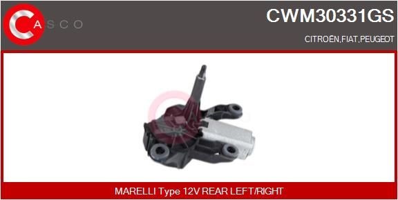 CASCO Scheibenwischermotor CWM30331GS Heckwischermotor CASCO Peugeot 206 CWM30331GS