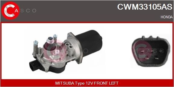 CASCO Vindrutetorkarmotor CWM33105AS CASCO CWM33105AS motor till vindrutetorkare Honda Civic Sedan pris