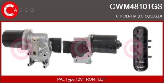 CASCO Vindrutetorkarmotor CWM48101GS Citroën Jumper 250 Torkarmotor CASCO CWM48101GS