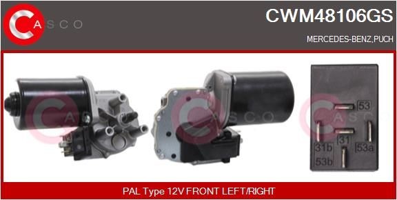 CASCO Motor stieračov CWM48106GS Motor stieračov KIA CASCO CWM48106GS