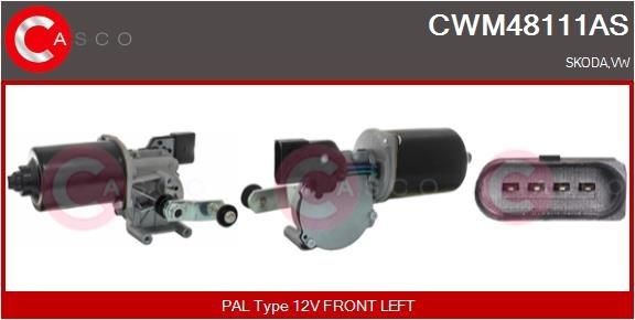 CASCO Viskermotor CWM48111AS CWM48111AS Vinduesvisker motor SKODA KAMIQ CASCO