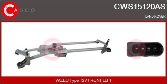 Rudevaskeranlæg CASCO CWS15120AS CASCO CWS15120AS Vinduesvisker trækstang LAND ROVER FREELANDER 2012