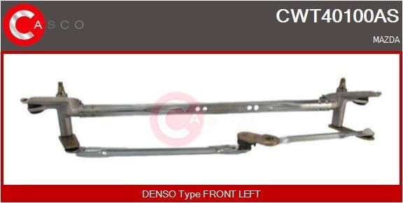 CASCO Stiklu tīrītāja sviru un stiepņu sistēma CWT40100AS CASCO CWT40100AS Stiklu tīrītāja sviru un stiepņu sistēma Mazda 6 Sedan par izdevīgu cenu