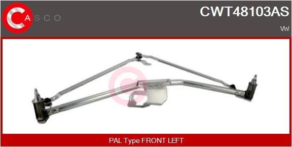 CASCO Stiklu tīrītāja sviru un stiepņu sistēma CWT48103AS Stiklu tīrītāja sviru un stiepņu sistēma CASCO AMAROK CWT48103AS lēti