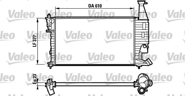 VALEO Chladič motora 732563 732563 VALEO Chladič vody Citroën lacné