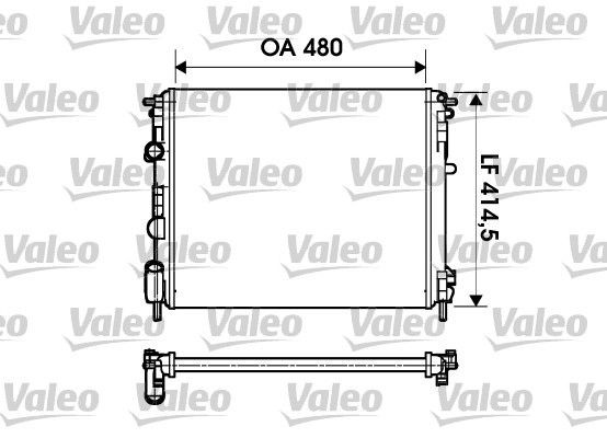 Radiateur VALEO 732621 VALEO 732621: Radiator Renault Symbol 2012