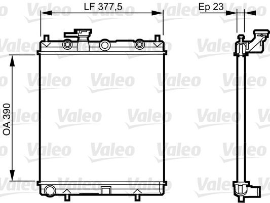 Chladič motora VALEO 732718 VALEO 732718 Chladič vody NISSAN MICRA 2001