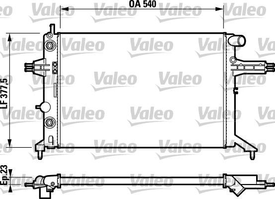 VALEO Chladič motora 732724 732724 Chladič motora VALEO OPEL MONTEREY