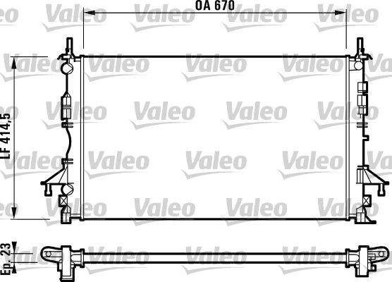 VALEO Køler, motorkøling 732827 732827 Køler RENAULT LOGAN VALEO