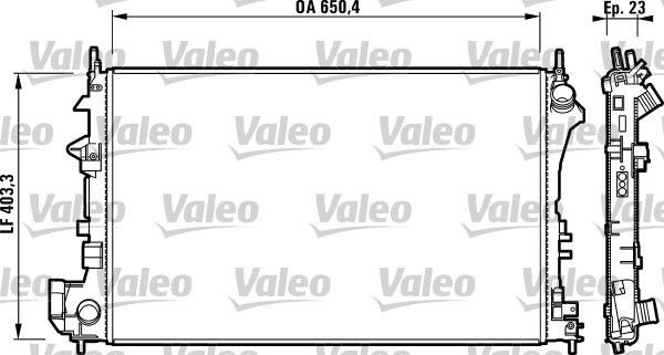 Radiator, motorkjøling VALEO 732879 VALEO 732879 Radiator motor HYUNDAI SANTA FE 2014