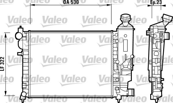 VALEO Radiaator, mootorijahutus 732882 Jahutusradiaator VALEO Peugeot 206 732882