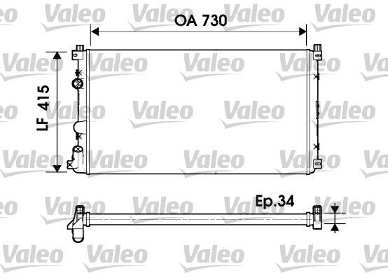 VALEO Radiatore motore 732918 VALEO 732918 Radiatore motore