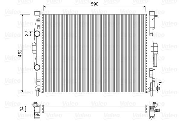 VALEO Radiator, motorkjøling 732946 732946 Radiator RENAULT ZOE VALEO