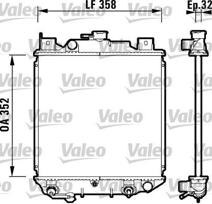 VALEO Radiaator, mootorijahutus 734203 Jahutusradiaator VALEO Suzuki VITARA 734203