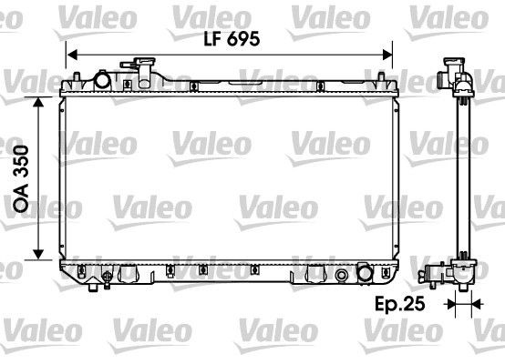 VALEO Radiaator, mootorijahutus 734216 Mootori jahutusradiaator VALEO Toyota TERCEL 734216