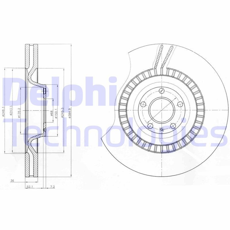 DELPHI Schokdemper D2254034 D2254034 Schokdempers DELPHI NISSAN PULSAR