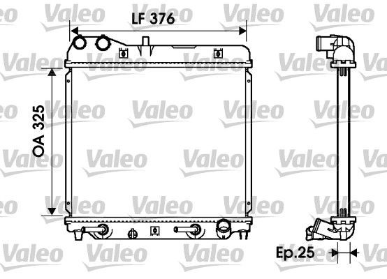 Radiators, Motora dzesēšanas sistēma VALEO 734218 VALEO 734218 Ūdens radiatori HONDA JAZZ 2007