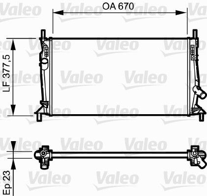 VALEO Radiateur du moteur 734320 Radiateur liquide de refroidissement VALEO S40 734320 pas cher