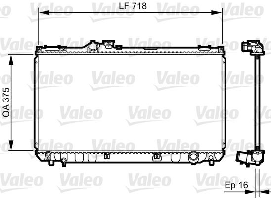 Radiateur du moteur VALEO 734498 VALEO 734498 Radiateur de refroidissement moteur LEXUS IS 2007
