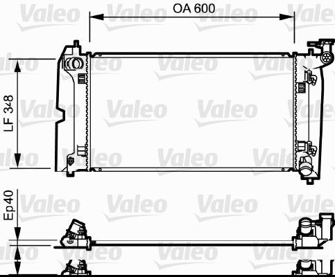 VALEO Radiateur 734711 Toyota TERCEL Radiateur, koelvloeistof VALEO 734711