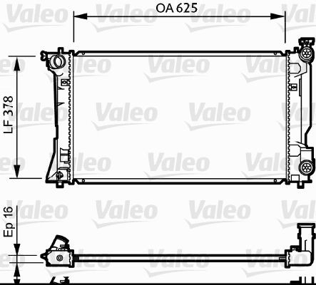 VALEO Radiateur du moteur 734712 VALEO 734712 Radiateur de refroidissement moteur Toyota Avensis t25 Wagon d'origine prix