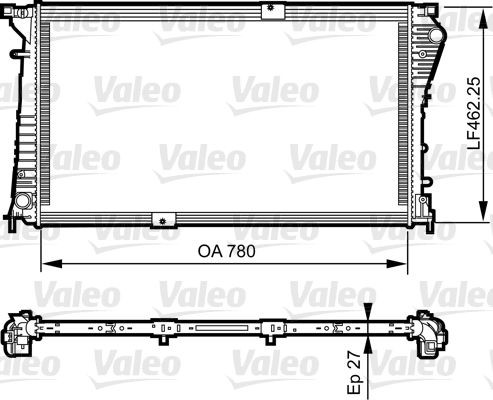 VALEO Chladič motora 734931 734931 Chladič motora OPEL MONTEREY VALEO
