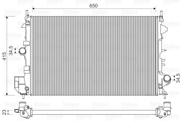VALEO Køler, motorkøling 734981 VALEO 734981 Argenta (132) Radiator originale pris