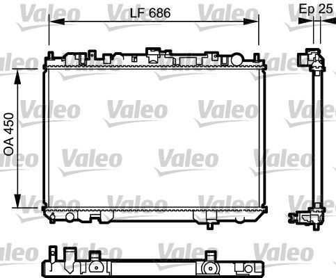 Radiatore motore VALEO 735081 VALEO 735081 Radiatore NISSAN X-TRAIL 2009