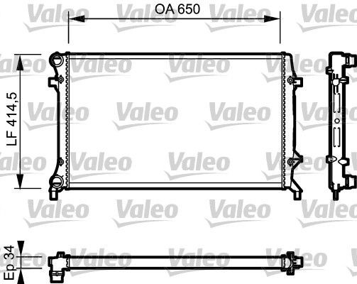 VALEO Radiaator, mootorijahutus 735120 VALEO 735120 Radiaator, mootorijahutus