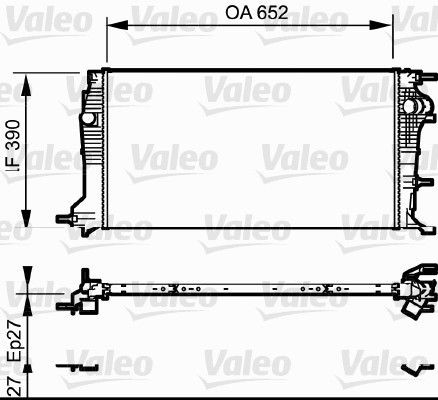 VALEO Radiateur du moteur 735182 VALEO 735182 Radiateur de refroidissement moteur MERCEDES-BENZ Classe B d'origine