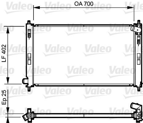 VALEO Radiators, Motora dzesēšanas sistēma 735200 Ūdens radiatori VALEO 107 735200 lēti