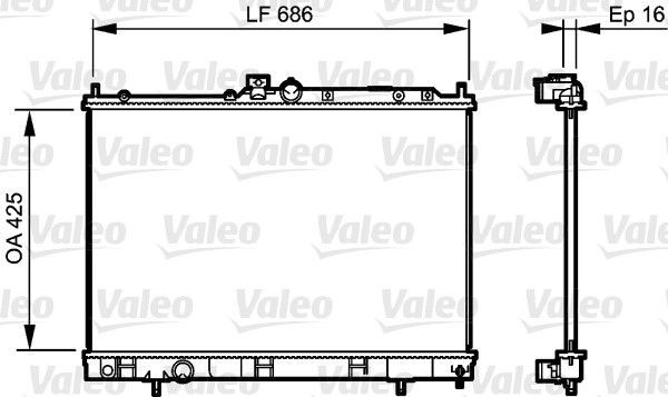 VALEO Chladič motora 735201 735201 Chladič motora VALEO MITSUBISHI PAJERO