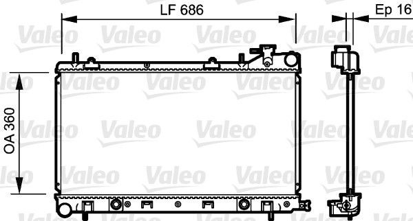 Køler, motorkøling VALEO 735209 VALEO 735209 Radiator SUBARU VANILLE Bus 1999