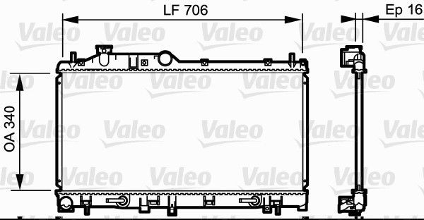 VALEO Kylare 735212 735212 VALEO kylmodul SUBARU IMPREZA