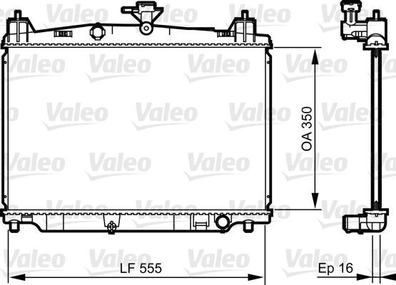 VALEO Køler, motorkøling 735416 Radiator VALEO Ford USA ESCORT 735416