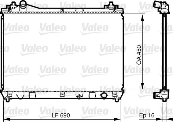 VALEO Radiaator, mootorijahutus 735433 735433 Jahutusradiaator SUZUKI VITARA VALEO