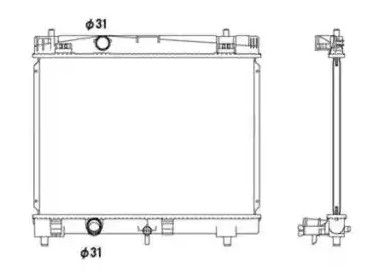 VALEO Køler, motorkøling 735445 735445 Radiator TOYOTA COROLLA VALEO