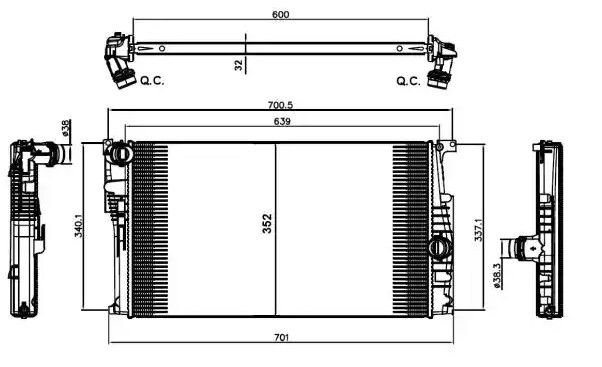 VALEO Kühler, Motorkühlung 735454 VALEO 735454 Kühler, Motorkühlung