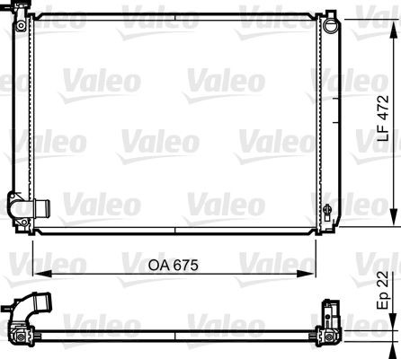VALEO Ψυγείο, ψύξη κινητήρα 735571 735571 Ψυγειο νερου LEXUS SC VALEO