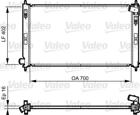 VALEO Radiaator, mootorijahutus 735575 VALEO 735575 Radiaator Peugeot 107 originaal