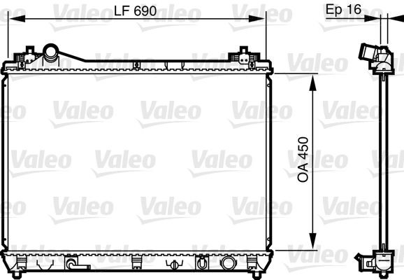 VALEO Radiaator, mootorijahutus 735580 Mootori jahutusradiaator VALEO Suzuki VITARA 735580