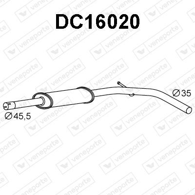 VENEPORTE Mittelschalldämpfer DC16020 DC16020 Mitteltopf DACIA LOGAN VENEPORTE kaufen