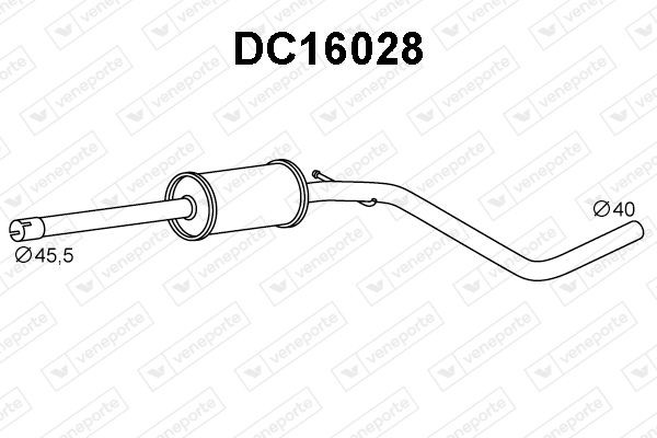VENEPORTE Silenziatore anteriore DC16028 VENEPORTE DC16028 Risuonatore scarico Dacia Sandero 1 serie originale prezzo