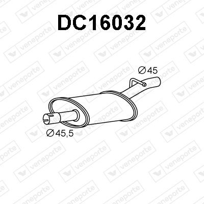 VENEPORTE Silenziatore anteriore DC16032 VENEPORTE DC16032 Silenziatore anteriore Dacia Sandero 1 serie prezzo