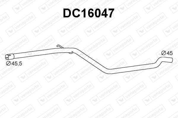 VENEPORTE Výfukové potrubie DC16047 DC16047 Vyfukove potrubie DACIA LOGAN VENEPORTE