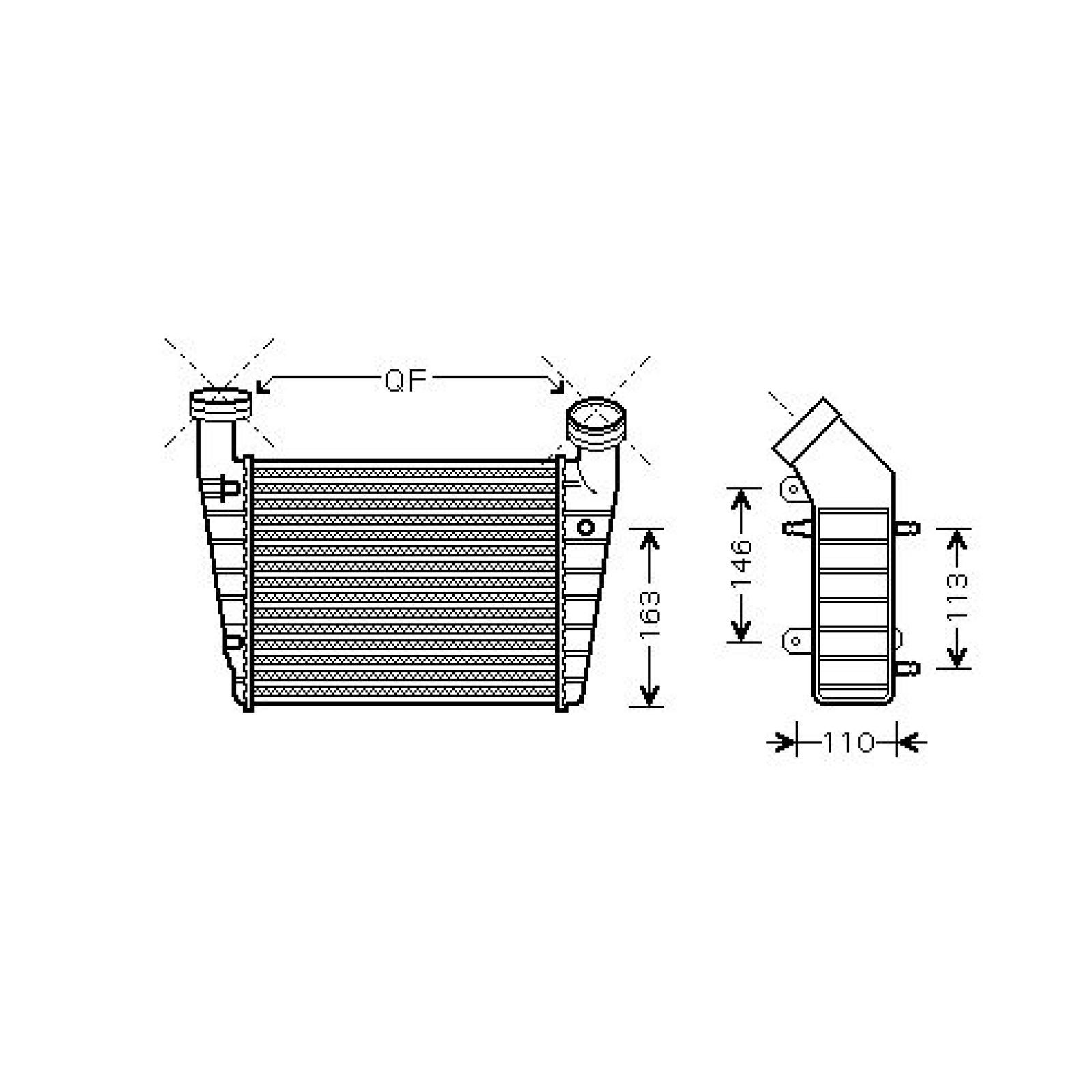 DIEDERICHS Intercooler DCA1003 DCA1003 DIEDERICHS turbo intercooler for FIAT MAREA