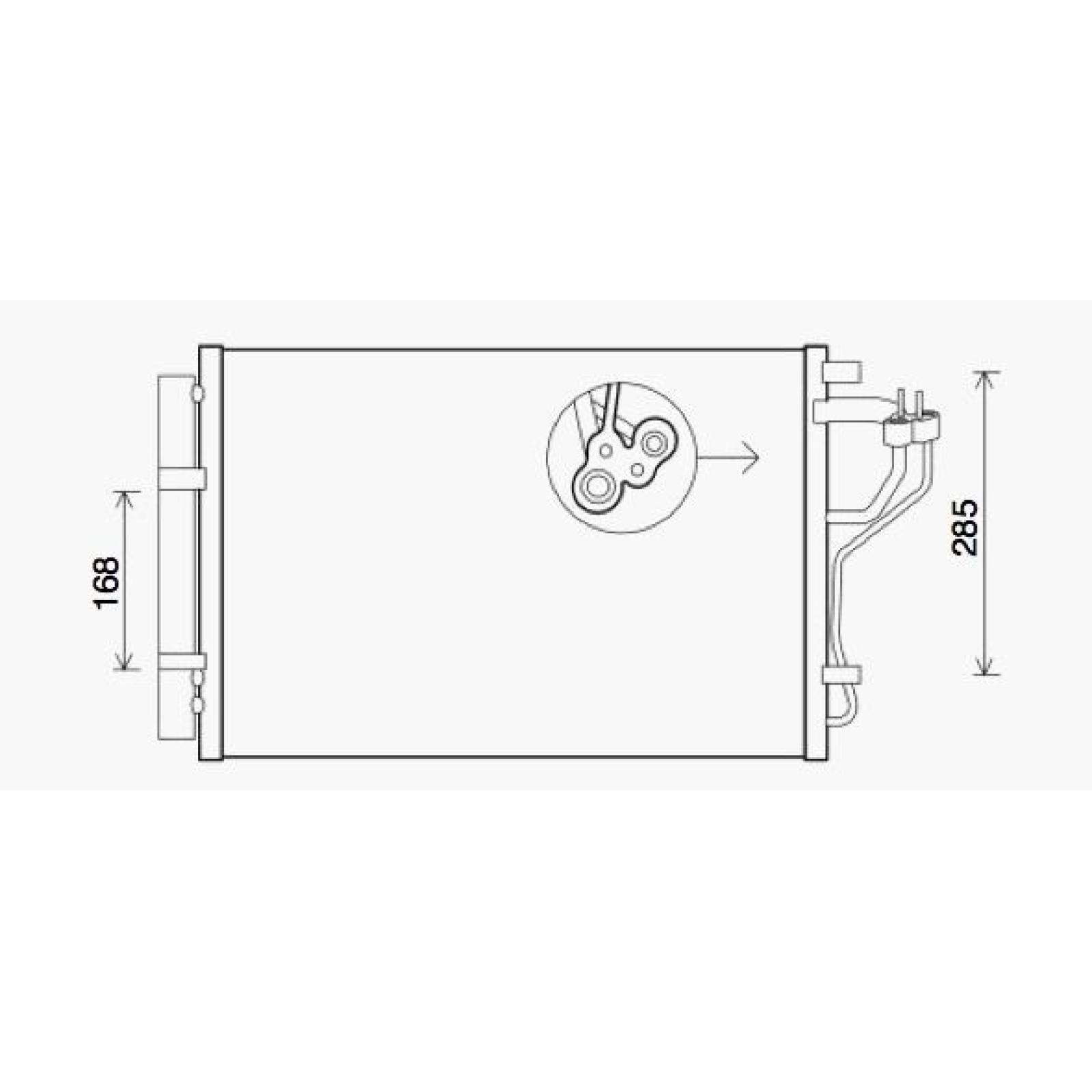 DIEDERICHS Condenseur, climatisation DCC1521 DCC1521 DIEDERICHS Condenseur de climatisation Hyundai pas cher